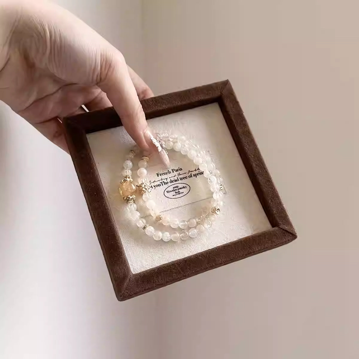 "Pine Mist Grove" Double-Strand Citrine Bracelet