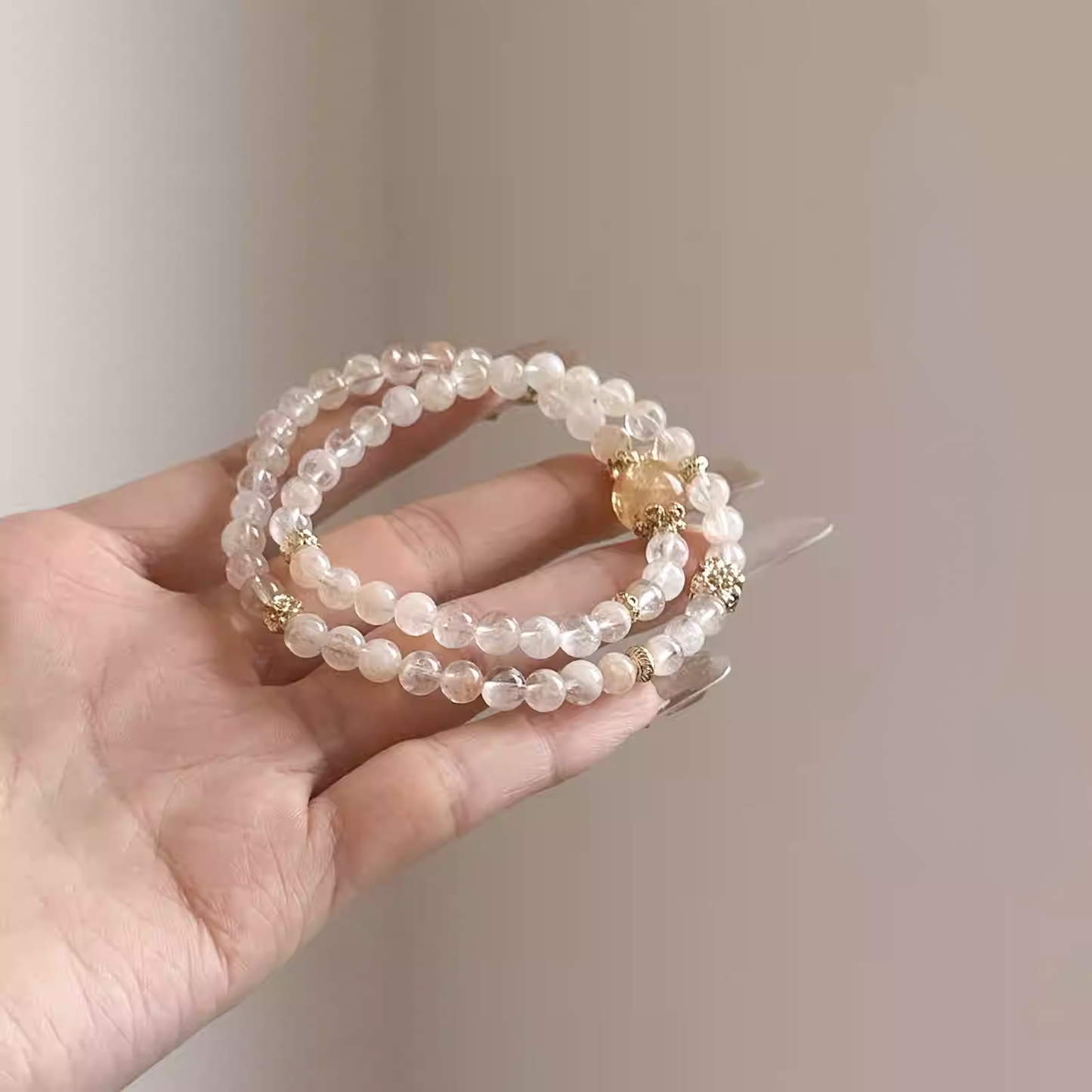 "Pine Mist Grove" Double-Strand Citrine Bracelet
